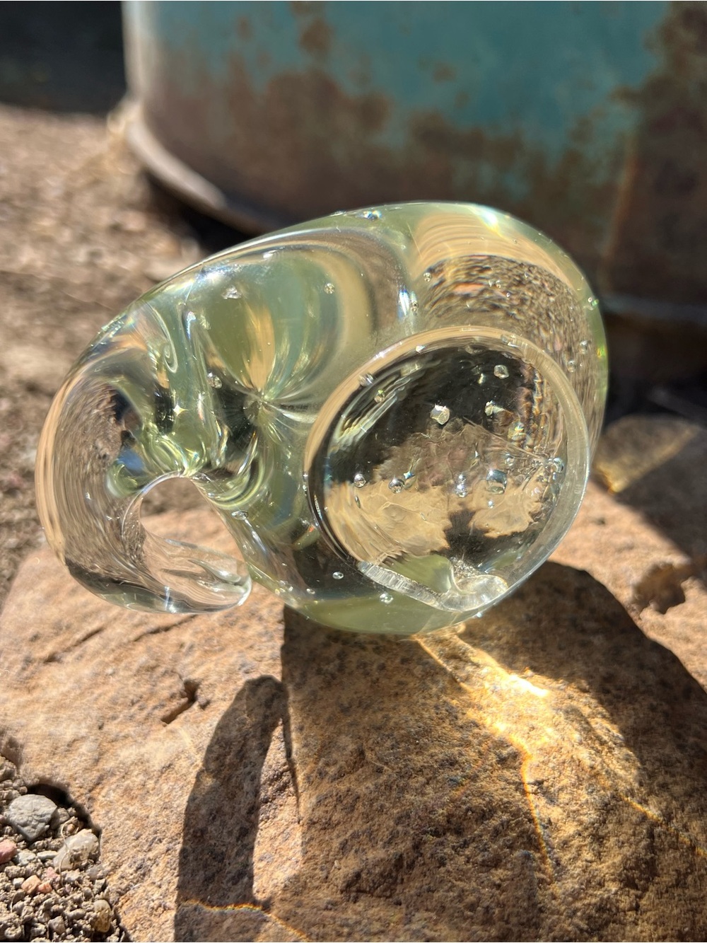 Elephant Hand-Blown Glass paperweight Clear